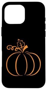 Orange Pumpkin iPhone 16 Pro Max Case for Fall