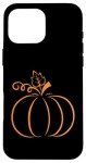 Orange Pumpkin iPhone 16 Pro Max Case for Fall