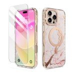 Magnetic Marble Case for iPhone 16 Pro Max