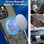 OOK Magnetic iPhone 16 Pro Max Case - Black Wild Flower