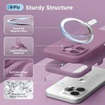 Lilac Purple Liquid Silicone Case for iPhone 16 Pro Max