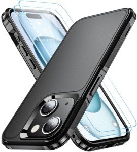 AEDILYS iPhone 15 Shockproof Case with Screen Protector