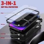 Rugged Shockproof iPhone 15 Case with Glass Protector