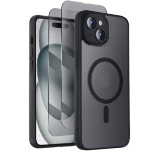 iPhone 15 Case with MagSafe & Privacy Protectors