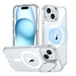 ESR Clear iPhone 15 Case with Stand & MagSafe