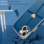 Cute Royal Blue iPhone 15 Case & Screen Protector