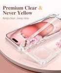 Floral Clear iPhone 15 Case with Protectors