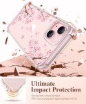 Floral Clear iPhone 15 Case with Protectors