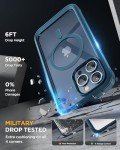 Magnetic Blue iPhone 15 Pro Max Case with Screen Protector