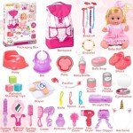 36-Piece Baby Care & Hair Salon Doll Set