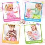 36-Piece Baby Care & Hair Salon Doll Set