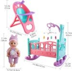 12” Reborn Baby Doll Play Set with Crib