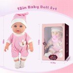 12'' Toddler Baby Doll Playset with Accessories