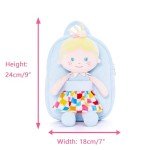 Toddler Backpack with Soft Baby Dolls - Plaid Dress