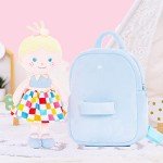Toddler Backpack with Soft Baby Dolls - Plaid Dress