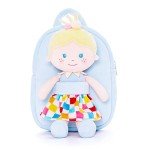 Toddler Backpack with Soft Baby Dolls - Plaid Dress