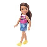 Barbie Chelsea Doll with Dog on Skateboard