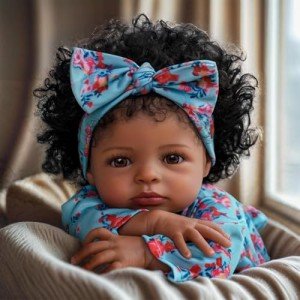 Lifelike 18-Inch Reborn Black Girl Doll