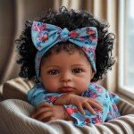 Lifelike 18-Inch Reborn Black Girl Doll