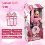 Pink Baby Doll Stroller Set with 12" Doll