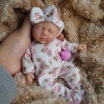 7" Cute Girl Silicone Preemie Baby Doll Set