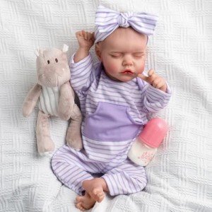 Lifelike 18-Inch Reborn Baby Doll with Feeding Kit
