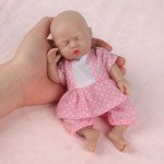 Vollence 7" Micro Preemie Silicone Baby Girl Doll
