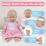Vollence 7" Micro Preemie Silicone Baby Girl Doll