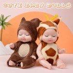10 Mini Lifelike Baby Dolls in Cute Outfits