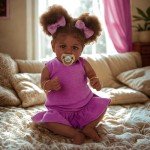 22-Inch Realistic Black Reborn Baby Doll