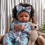 Lifelike 18-Inch Reborn Black Girl Doll