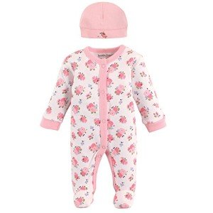 Luvable Friends Floral Preemie Cap Sleepers for Girls