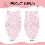 Pink Heart Swaddle Blanket & Hat Set for Reborn Dolls