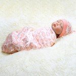 Pink Heart Swaddle Blanket & Hat Set for Reborn Dolls
