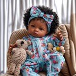 Lifelike 18-Inch Reborn Black Girl Doll