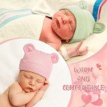 Cute Cotton Preemie Hats with Bear Ears - 6 Pack