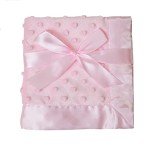 Soft Pink Minky Dot Security Blanket for Girls
