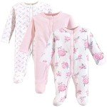 Hudson Baby Pink Floral Preemie Sleep and Play