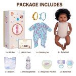 Lifelike 18-Inch Reborn Black Girl Doll