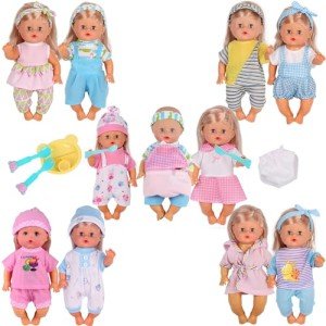10 Outfits for 10-12" Reborn Dolls with Accessories