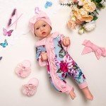 Preemie Baby Girl Flower Print Outfit Set