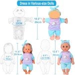 10 Outfits for 10-12" Reborn Dolls with Accessories