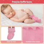 12 Pairs Preemie Cotton Ruffle Socks for Babies