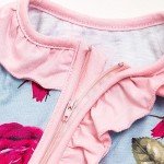 Preemie Baby Girl Flower Print Outfit Set