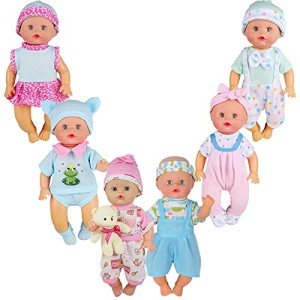 6pcs Baby Doll Clothes for 9-11 Inch Dolls