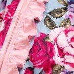 Preemie Baby Girl Flower Print Outfit Set