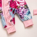 Preemie Baby Girl Flower Print Outfit Set