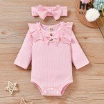 Aalizzwell Pink Preemie Bodysuit and Pants Set