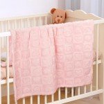 Light Pink Heart Checkered Baby Blanket 30"×39