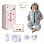 Lifelike 17-Inch Reborn Baby Boy Doll Set